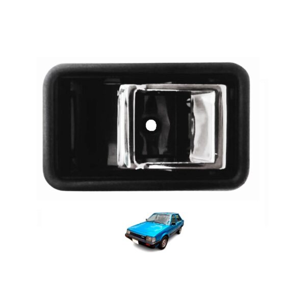 Manija Interior Mazda 323 Derecho/Izquierdo Negro Gancho Cromado Metálico
