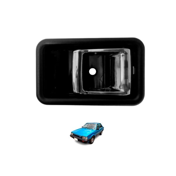 Manija Interior Mazda 323 Derecho/Izquierdo Negro Gancho Cromado Plástico