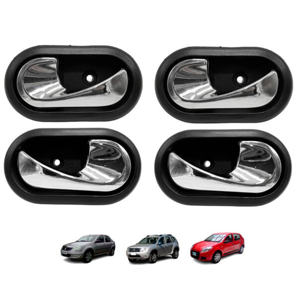 Manija Interna Renault Logan Duster Sandero Cromado Kitx4