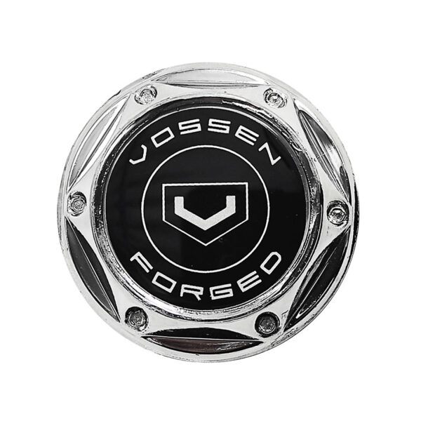 Tapa Rin Firenze Resina Vossen Forged Letra Reflectiva Fondo Negro 50mm