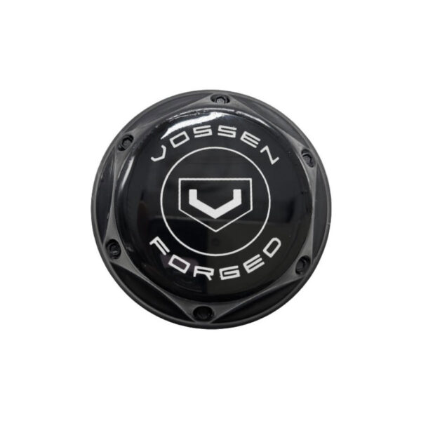 Tapa Rin Firenze Negra Resina Vossen Forged Letra Reflectiva Fondo Negro 50mm