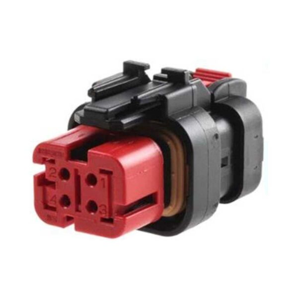 Socket Conector Tipo Ampseal Rojo 4V Codificado 1505