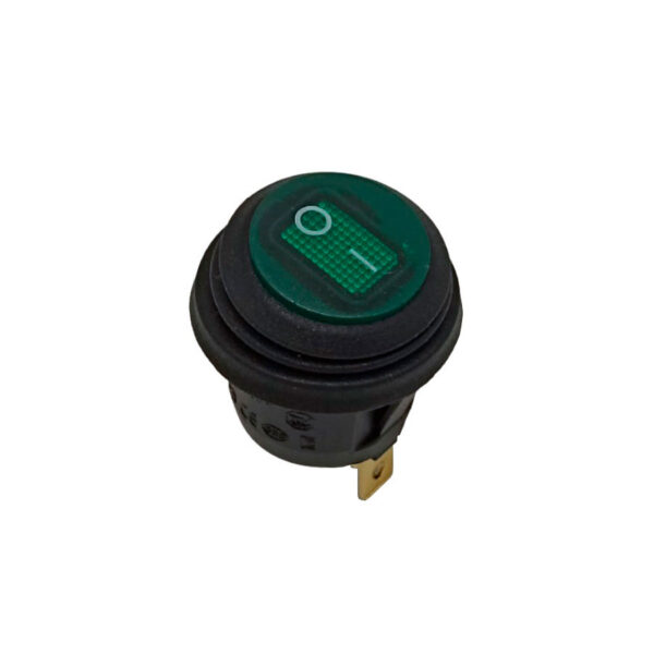 Switch 2 Golpes Verde Encauchetado Anfib On-Off 3P 12V Irs101 8C