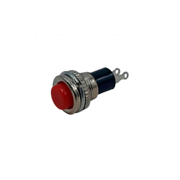 Switch Pulsador Redon Metál Rojo Sw732Rd