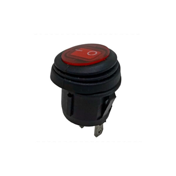 Switch Pulsador 3P 13A 125Vac 6.5A 250Vac Redondo Encauchetado Sw735-12Rd