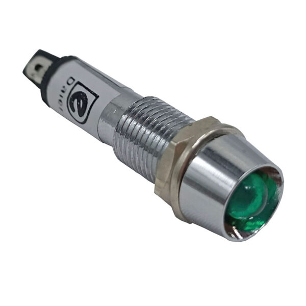 Switch Piloto Indicador Tipo Led Verde Metalico 12V
