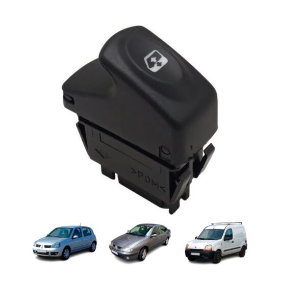 Switch Elevavidrios Renault Clio II Megane I Kangoo 5 Pines Negro