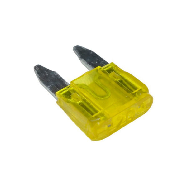 Fusible Electrónico Mini 20Amp Amaril x 10 unidades